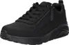 A black Skechers sports shoe is shown from a side-angle on a white background. Voir les images du produit