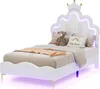 Letto imbottito 90x200cm con rete a doghe, letto per Anteprima dell’immagine prodotto 14