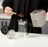 Skleněná lisovací konvička na napěnění kávy, čaje a mléka Náhled obrázku produktu 3