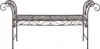 A metal garden bench with decorative scrollwork. Anteprima dell’immagine prodotto
