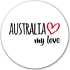 Huuraa Aufkleber Australia my love 10cm rund Sticker Produktbild-Vorschau 1