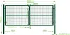 Doppelflügeliges Zauntor 3m RAZO H.120cm grün Produktbild-Vorschau 5