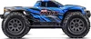 Side view of a blue and black remote-controlled monster truck. Voir les images du produit