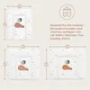 A diagram showing different sizes of baby changing mats with dimensions and compatibility information. Podgląd zdjęcia produktu