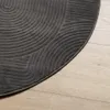 vidaXL Teppich IZA Kurzflor Skandi-Stil Anthrazit Ø 100 cm Produktbild-Vorschau 4