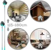 A collage showing a telescopic broom and its various applications in different settings. Náhľad obrázku produktu