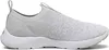 A side view of a single white Puma Softride Premier Slip-On Strick-Laufschuh. Produktbild-Vorschau