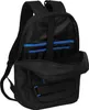 An open black backpack with blue accents inside. Anteprima dell’immagine prodotto