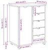 vidaXL Skříňka na kolečkách, hnědá, 63,5 x 39 x 79 cm, Náhled obrázku produktu 8