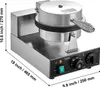 A commercial waffle maker with dimensions indicated. Anteprima dell’immagine prodotto