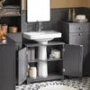 A bathroom vanity with a sink and storage cabinet. Produktbild-Vorschau