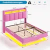 Polsterbett 140x200 cm Schwebebett mit LED-Beleuchtung, Produktbild-Vorschau 2