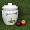 Gurkentopf Gürki 3 Ltr Porzellan weiß Gurkenmotiv Gärtopf Produktbild-Vorschau 3