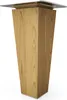 A single wooden furniture leg with a metal top plate, presented against a white background. Produktbild-Vorschau