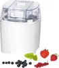A white ice cream maker with a clear lid, shown with fresh berries and mint leaves. Anteprima dell’immagine prodotto