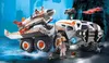 A Playmobil Spy Team Battle Truck with a jet on top, in a dynamic, action-oriented scene with water and rock formations. Produktbild-Vorschau