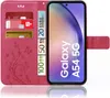 A pink flip case for a Samsung Galaxy A54 5G phone, with card slots and euro banknotes inserted. Produktbild-Vorschau