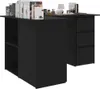 vidaXL Eckschreibtisch Schwarz 145x100x76 cm Holzwerkstoff Produktbild-Vorschau 10