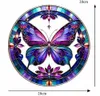 GKA XL Sonnenfänger Schmetterling lila 20 cm Buntglas Produktbild-Vorschau 8