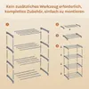 WOLTU Schuhregal schmal 4 Ebenen, Metall, für 8 Paar Produktbild-Vorschau 9