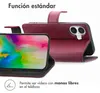 Funda Tipo Libro de Lujo para Apple iPhone 16 - Bordeaux Vista previa de la imagen del producto 5