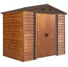Outsunny Gerätehaus Metall im Holzoptik 3 m² 152 x 235,7 x Produktbild-Vorschau 1