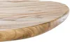 A close-up view of the edge of a round wooden surface, showing the wood grain and texture. Produktbild-Vorschau