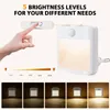 A hand is shown adjusting a slider on a device, with a graphic illustrating brightness levels and examples of the light output. Produktbild-Vorschau