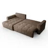 A brown sectional sofa is shown from a slightly elevated side angle against a white background. Náhled obrázku produktu