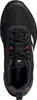 A top-down view of a black Adidas sneaker with white and red accents. Podgląd zdjęcia produktu