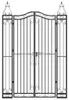 vidaXL Gartentor Schwarz 121x8x180 cm Schmiedeeisen Produktbild-Vorschau 3