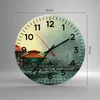 Wanduhr - Rund - Glasuhr - Meer Ufer Möwe - 30x30cm - Produktbild-Vorschau 3