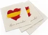 itenga 80x Serviette Herz Flagge SPANIEN Produktbild-Vorschau 3