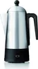 A stainless steel percolator coffee maker with a black base and handle, shown against a white background. Anteprima dell’immagine prodotto