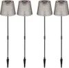 4er Set LED Solarlampe, Erdspieß, Kunststoff rauch, H 60 cm Produktbild-Vorschau 1