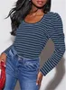 ASKSA Damen T-Shirt Rundhals Langarmshirt Puffaermel Produktbild-Vorschau 4