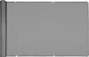 A rolled-up gray fabric screen, likely a balcony privacy screen, is shown against a light gray background. Anteprima dell’immagine prodotto