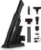 A black Lauben hand vacuum cleaner and its accessories are displayed on a white background. Náhled obrázku produktu