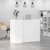 vidaXL Recepční stůl bílý 135x50x103,5 cm materiál na bázi Náhled obrázku produktu 4