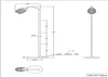 Lampadaire, métal, coffee, E27, interrupteur à pied, H 147 Voir les images du produit 3