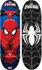 Two skateboards are shown side-by-side against a white background. The left skateboard features a graphic of Spider-Man's upper body and the Marvel logo. The right skateboard has a black background with a white spider web design and a large white spider gr Náhled obrázku produktu