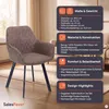 SalesFever Polsterstuhl 2er Set mit Armlehnen | Bezug Produktbild-Vorschau 3