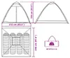 vidaXL Tenda da campeggio a cupola 4 persone Marrone Anteprima dell’immagine prodotto 7