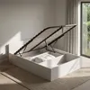 Bett mit Bettkasten 120x200 cm Metalllattenrost aufklappbar Produktbild-Vorschau 8