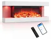 COSTWAY, chimenea eléctrica de 32 pulgadas, de 3 lados, Vista previa de la imagen del producto 1