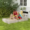 Outsunny Sandkasten mit Sitzbank Spüle 2 Pflanzkästen 154 x Produktbild-Vorschau 2