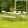 nabbi Gastronomie Falten Tisch Vivas 244x75 cm - grau-weiß Produktbild-Vorschau 16