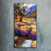 Wanduhr Bürouhr Leinwand Bild 30x60 schöne Fluss Läufe mit Produktbild-Vorschau 2