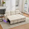 Trzyosobowa sofa rozkładana Merax z uchwytami na kubki, Podgląd zdjęcia produktu 6