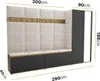 Garderoben-Set Noris V mit Spiegel, gepolsterte Garderobe Produktbild-Vorschau 7